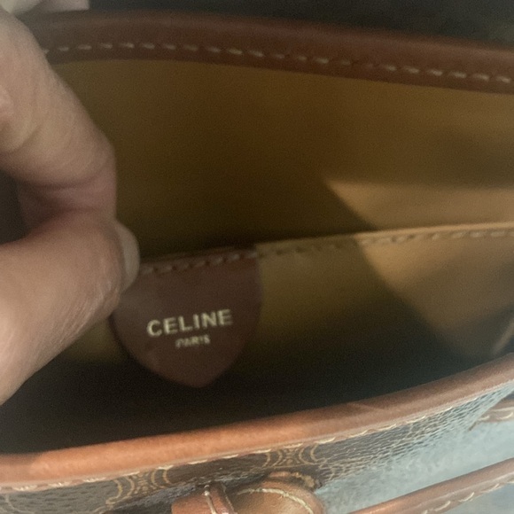 AS IS - CELINE Macadam Canvas Bag PVC Brown Authentic - Picture 6 of 16